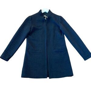 Sara Campbell black quilted jacket cardigan xs